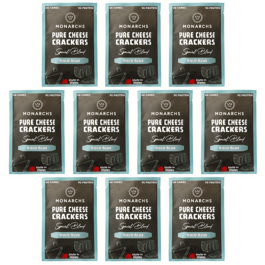 Monarchs Crackers Pure Cheese Crackers Bold Blue