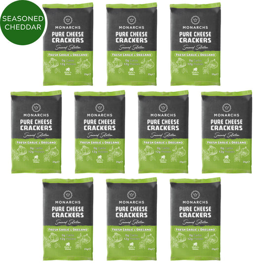 Fresh Garlic & Oregano Cheese Crackers (10 x 25g)