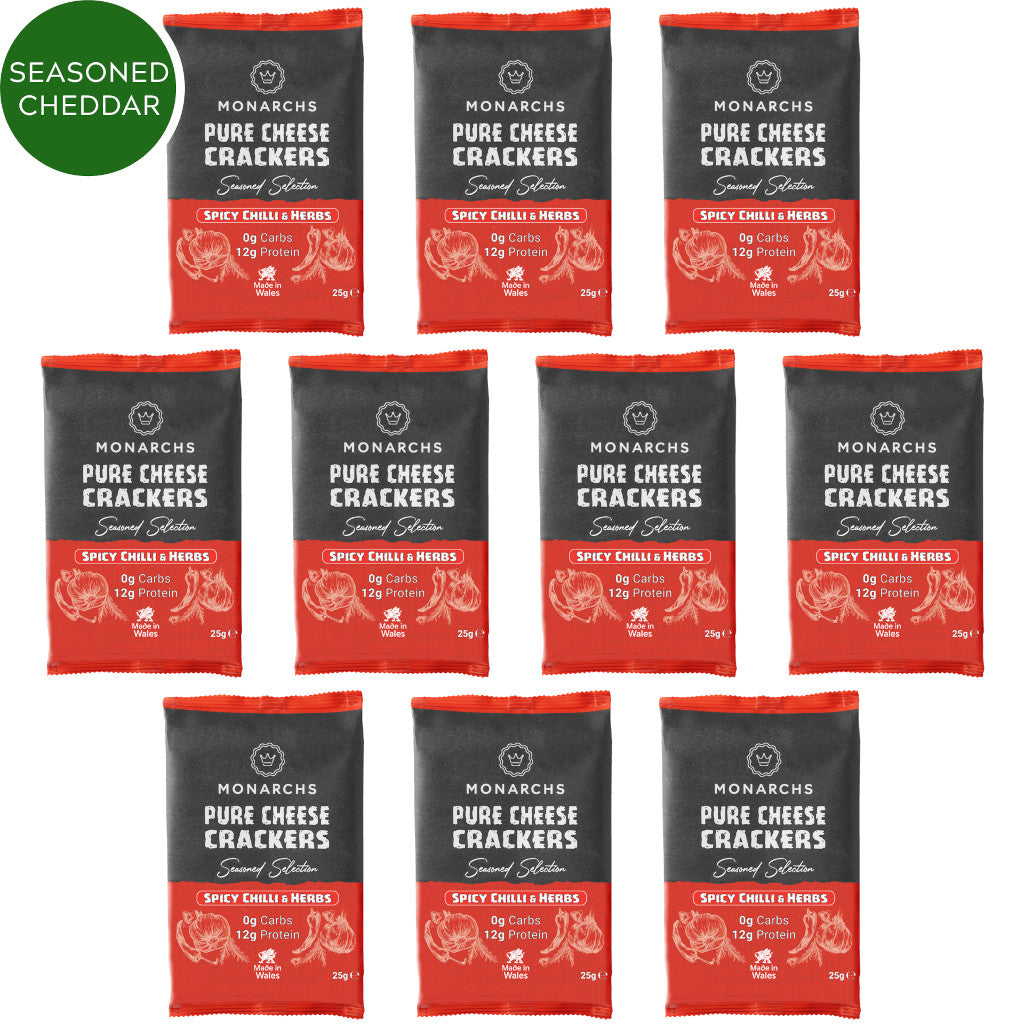 Spicy Chilli & Herbs Cheese Crackers (10 x 25g)