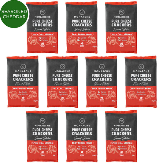 Spicy Chilli & Herbs Cheese Crackers (10 x 25g)