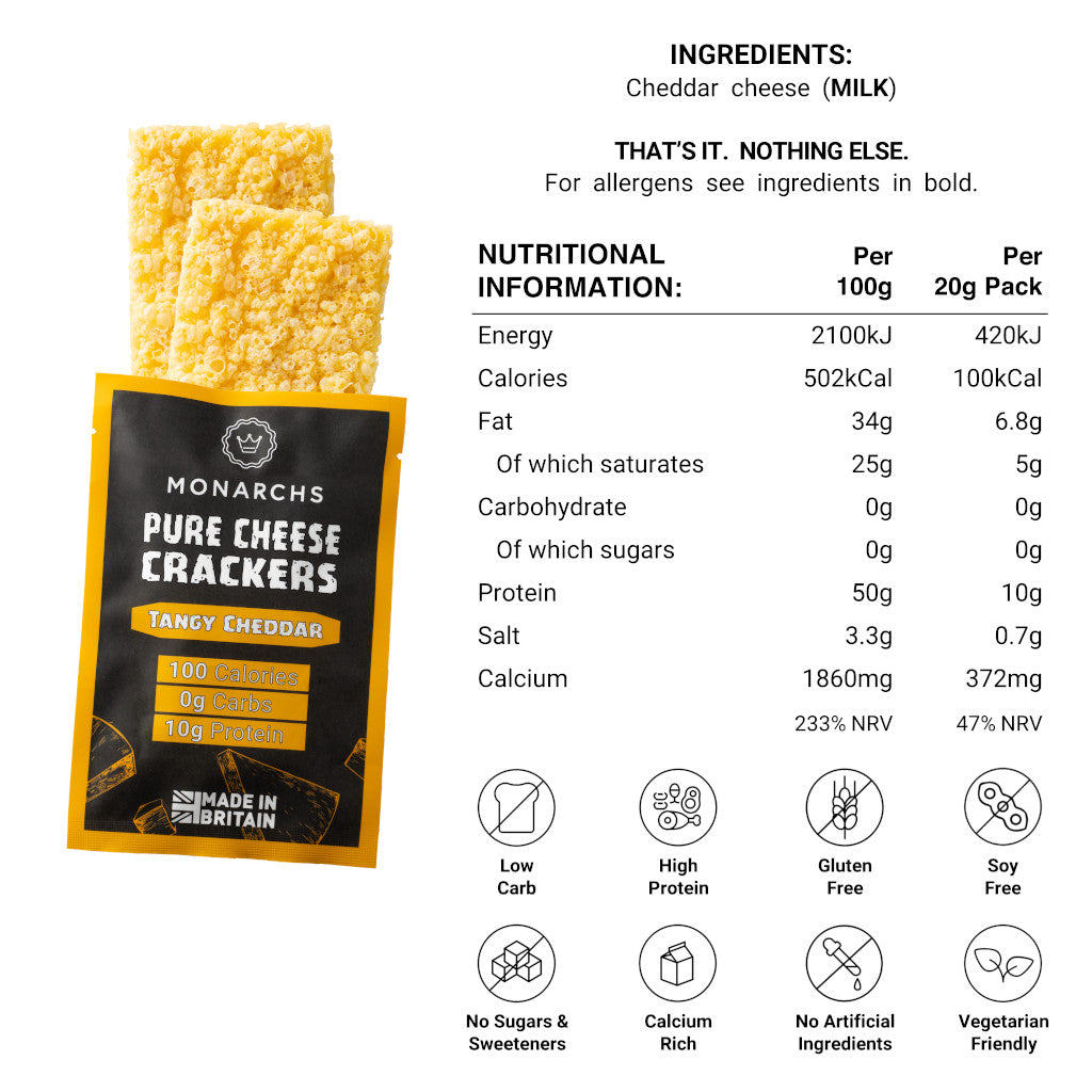 Monarchs Crackers Pure Cheese Crackers Tangy Cheddar