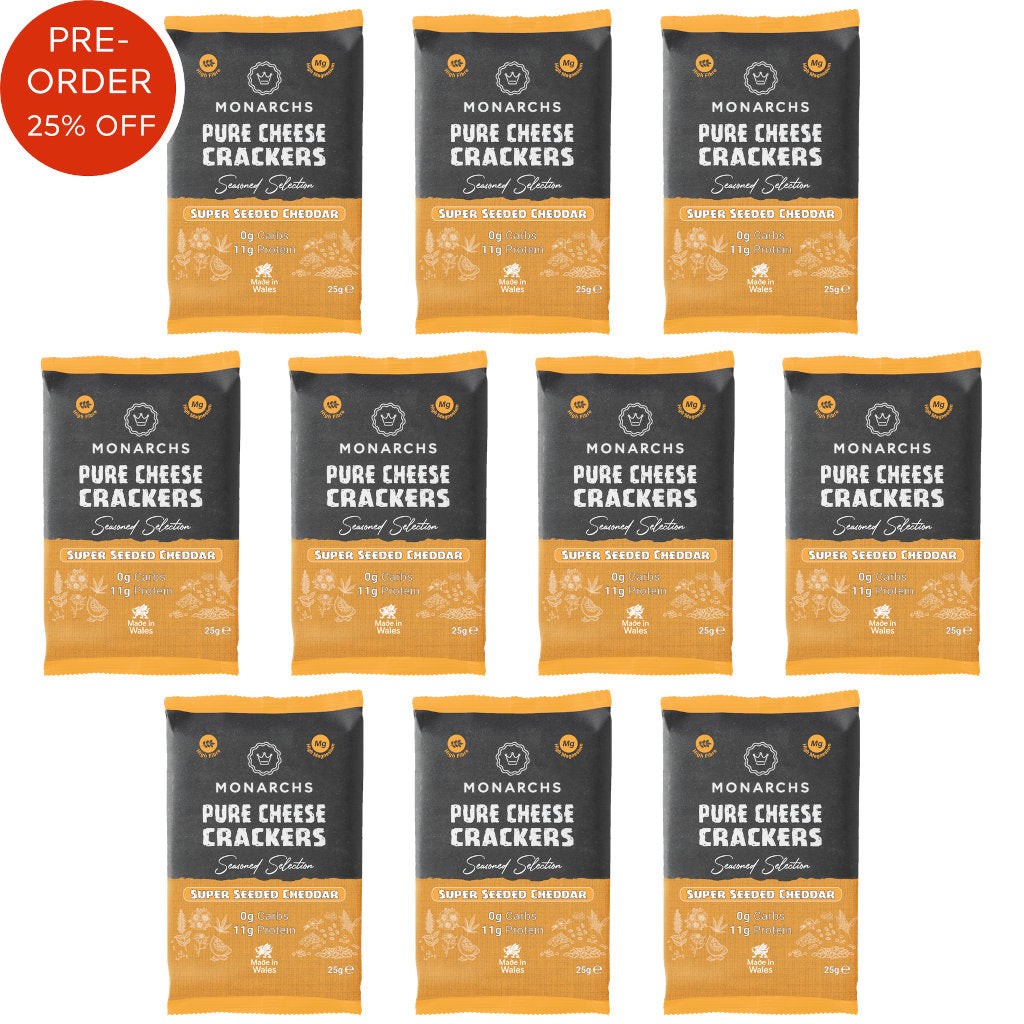 Super Seeded Cheddar Cheese Crackers (10 x 25g)